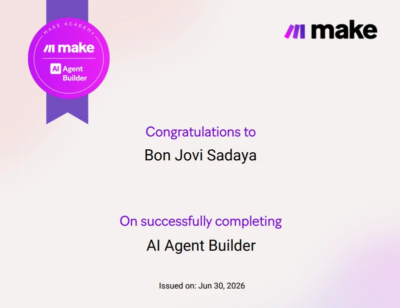 Make Academy — AI Agent Builder Certification