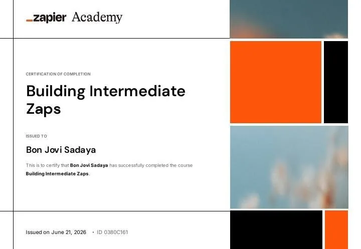 Zapier Academy — Building Intermediate Zaps